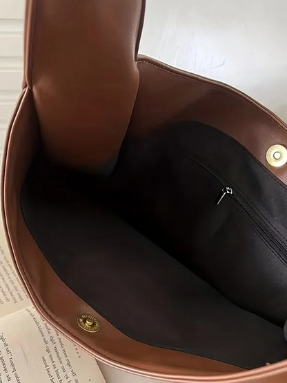 Lisanne Large Ladies Leather Shoulder Bag | Handbag | Shopper Brown-Elly Rose