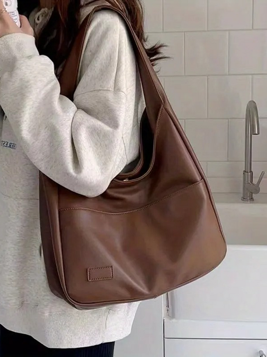 Lisanne Large Ladies Leather Shoulder Bag | Handbag | Shopper Brown-Elly Rose