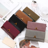 Suede leather wallet | Large and modern-Elly Rose