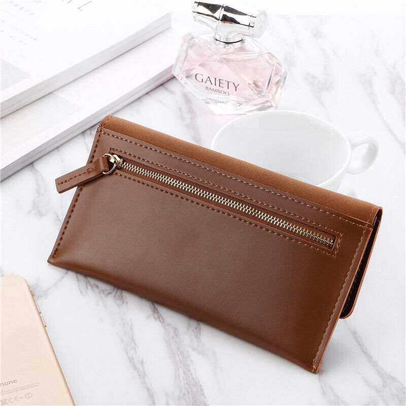 Suede leather wallet | Large and modern-Elly Rose