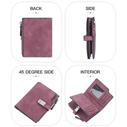 Compact wallet with magnetic loop | Practical and trendy-Elly Rose