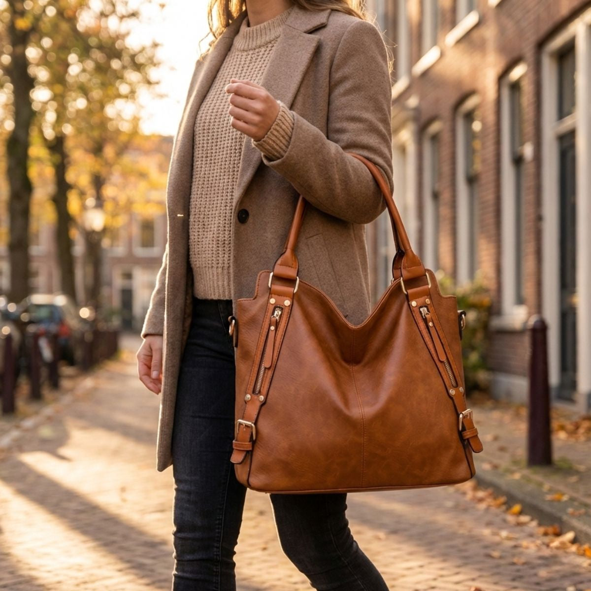 Emily | Spacious Leather Tote Bag