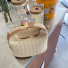 Trendy woven straw backpack-Elly Rose