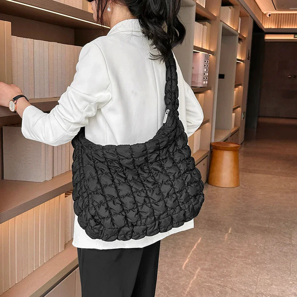 Quilted cloud shoulder bag-Elly Rose