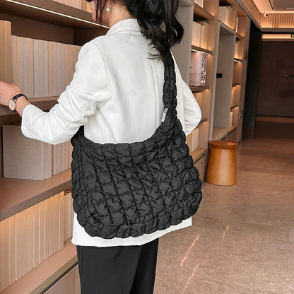Quilted cloud shoulder bag-Elly Rose