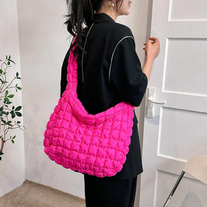 Quilted cloud shoulder bag-Elly Rose