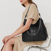 Cecile | Elegant leather messenger bag with large interior-Elly Rose