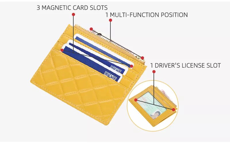 Quilted cardholder | Compact and trendy-Elly Rose