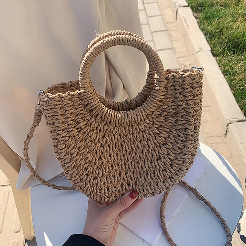 Vardi Dante™ Romy Wicker Shoulder Bag | A stylish summer bag for women-Elly Rose