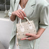 Woven handbag with floral accents - Serena-Elly Rose