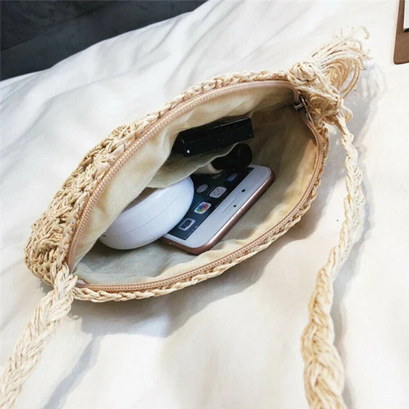 ChicWaves rattan shoulder bag-Elly Rose