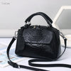 Liva | Elegant leather handbag with crocodile print-Elly Rose