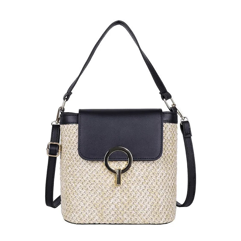 ChicBreeze Small straw embroidery bags for women-Elly Rose