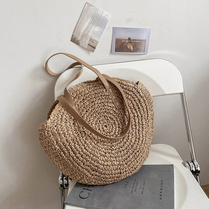 Zoë | Elegant and multifunctional handmade straw bag-Elly Rose