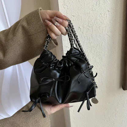 BellaLuxe - Shoulder bag with bow-Elly Rose