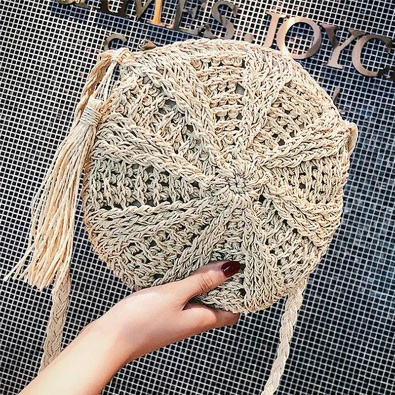 ChicWaves rattan shoulder bag-Elly Rose