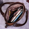 Augusta | Soft leather bag with two handles and elegant details.-Elly Rose