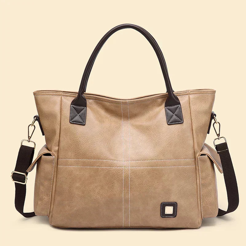 Svala | Large leather tote bag-Elly Rose