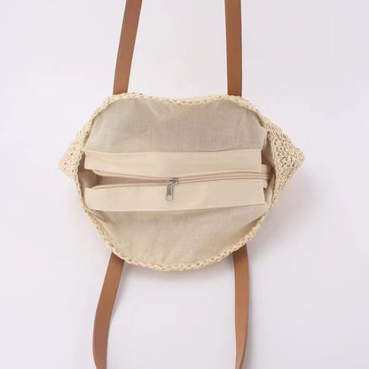 Zoë | Elegant and multifunctional handmade straw bag-Elly Rose