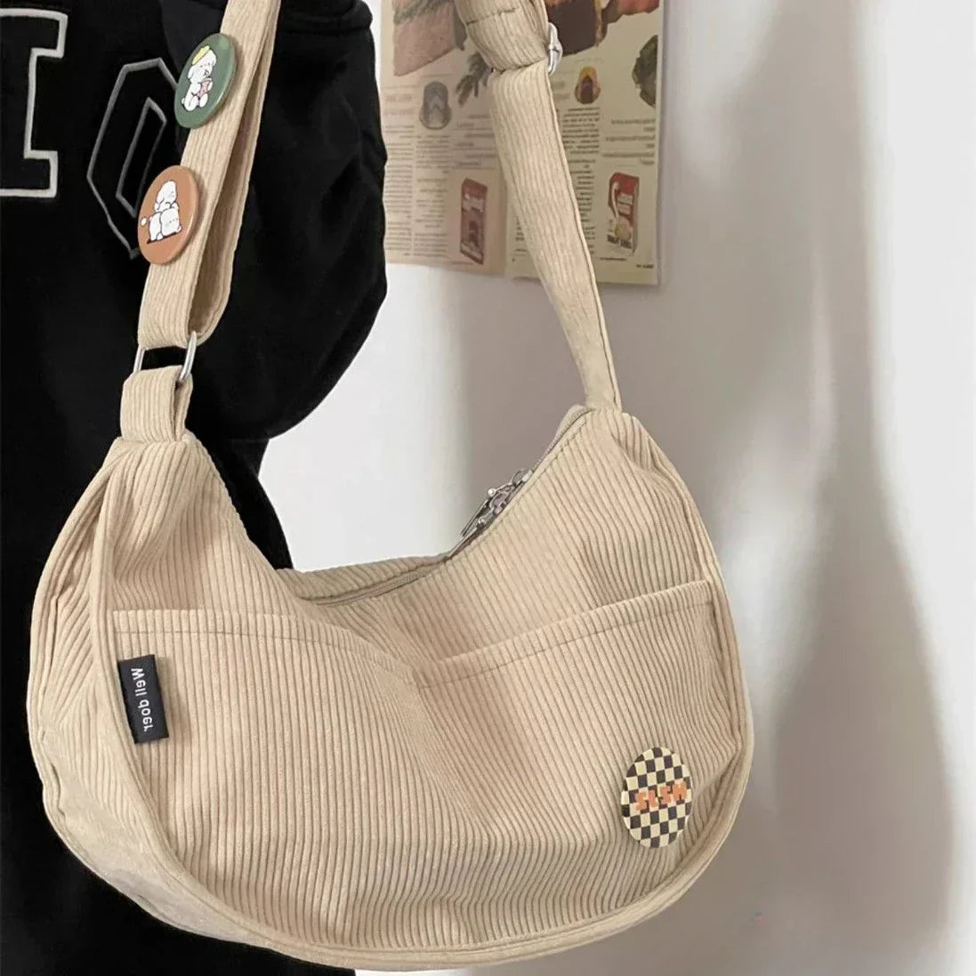 Corduroy shoulder bag - Redhima-Elly Rose