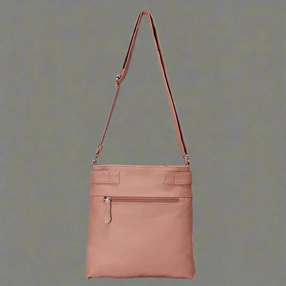Zara | Soft leather shoulder bag with multiple compartments.-Elly Rose