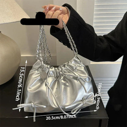 BellaLuxe - Shoulder bag with bow-Elly Rose