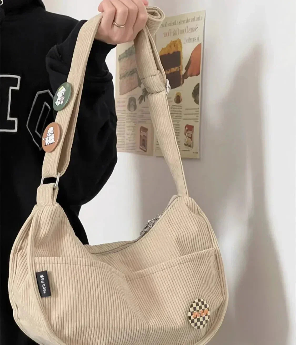 Corduroy shoulder bag - Kaylani-Elly Rose