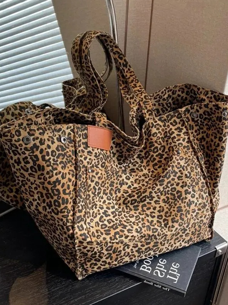 Sanne | Brown leopard print handbag-Elly Rose