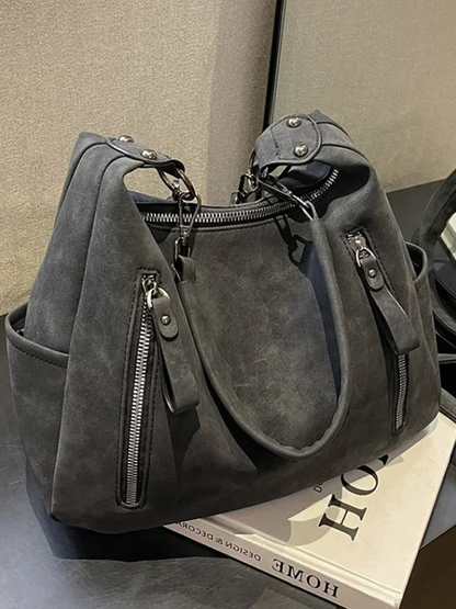 Sarah | Large Leather Shoulder Bag | Retro Handbag-Elly Rose