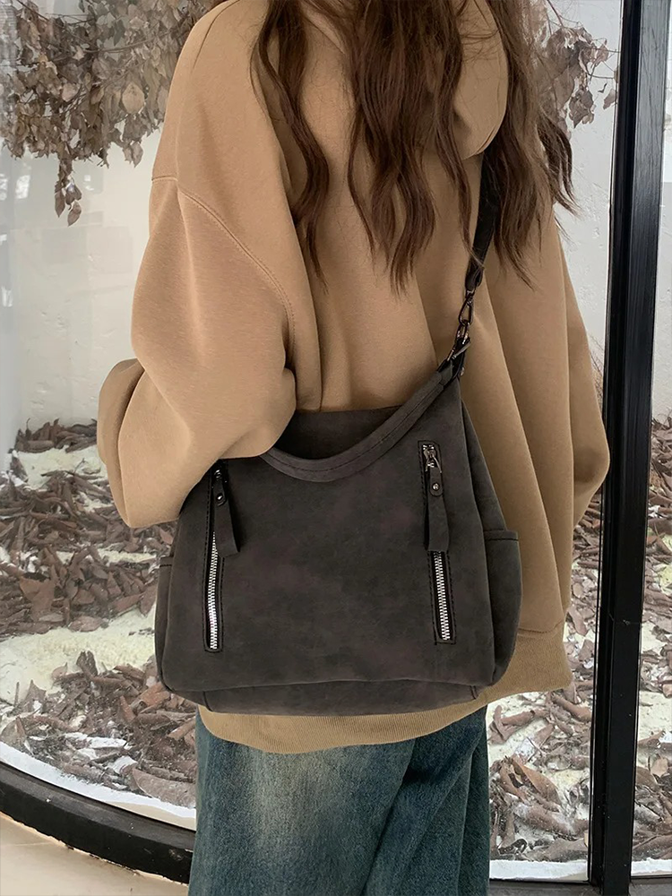 Sarah | Large Leather Shoulder Bag | Retro Handbag-Elly Rose