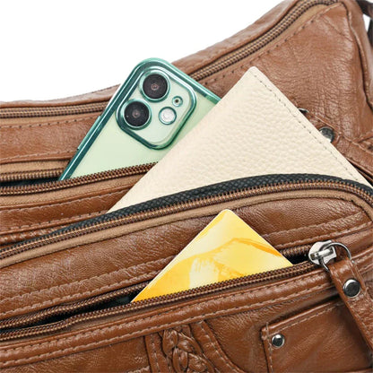 Ayla - Elegant vintage-style vegan leather handbags-Elly Rose