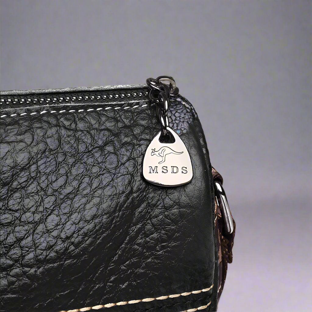 Abigail - Elegant shoulder bag with stone grain pattern-Elly Rose