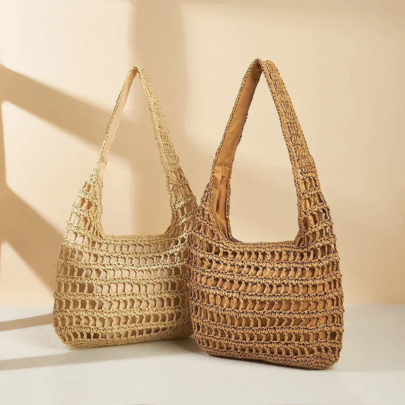 Lumina wicker shoulder bag-Elly Rose