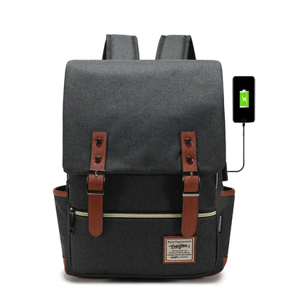 Allen | Vintage Casual School Travel Laptop Backpack-Elly Rose