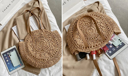 Zoë | Elegant and multifunctional handmade straw bag-Elly Rose