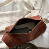 Trine | Vintage Leather Crossbody Bag with Woven Adjustable Strap-Elly Rose