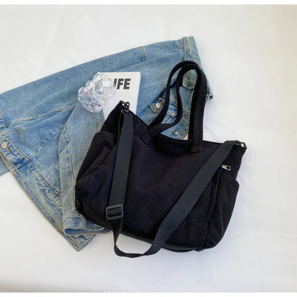 EcoTrail - Travel bag with corduroy shoulder strap-Elly Rose