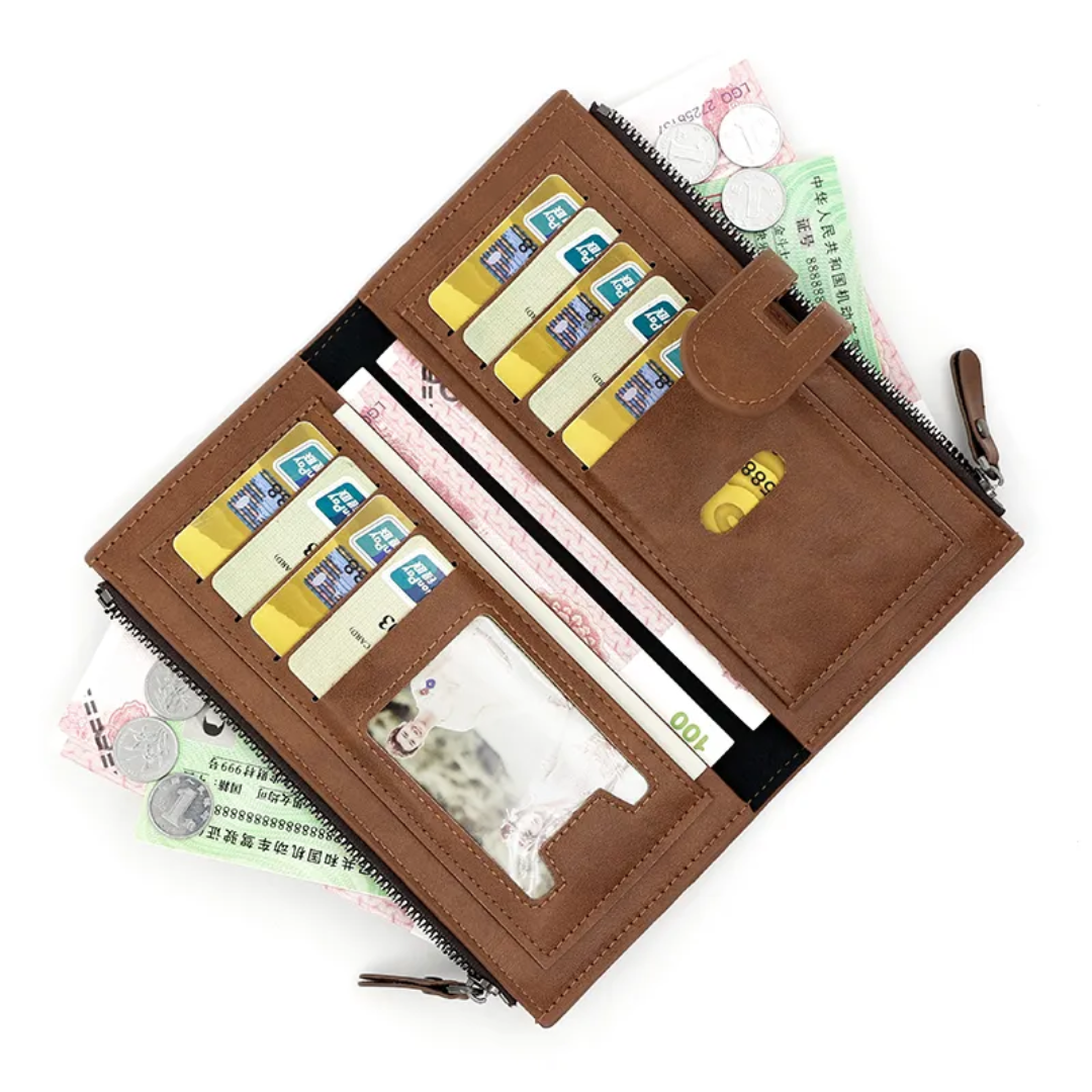 Long leather wallet | Practical and elegant-Elly Rose