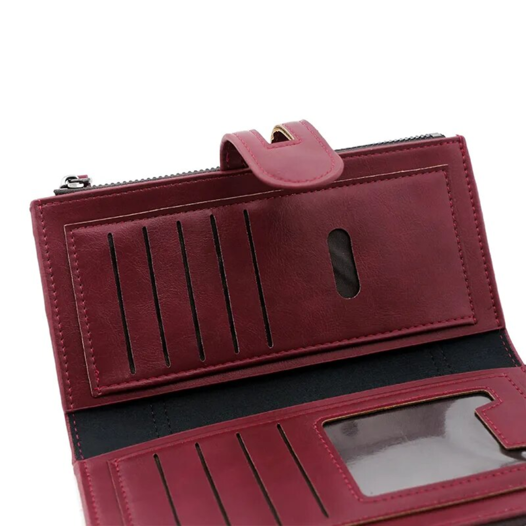 Long leather wallet | Practical and elegant-Elly Rose