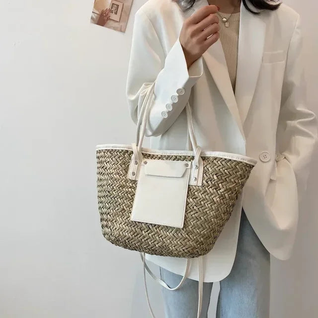 Large handmade beach bag - Magnolia-Elly Rose