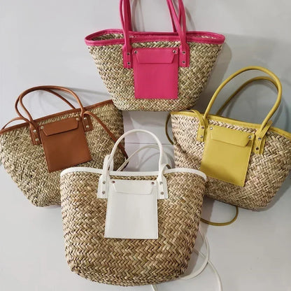 Large handmade beach bag - Magnolia-Elly Rose