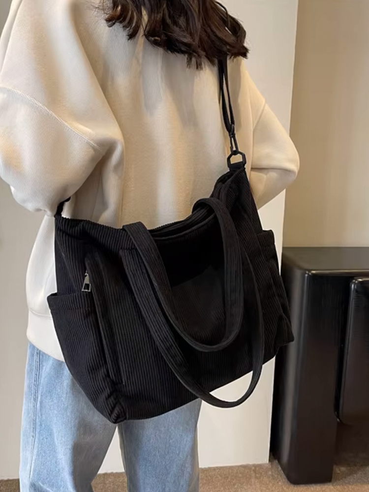 Tessa | Square Corduroy Shoulder Bag-Elly Rose