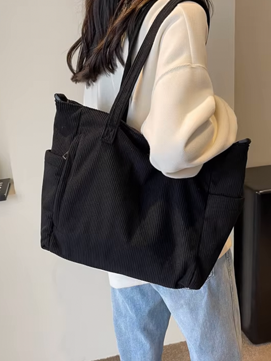 Tessa | Square Corduroy Shoulder Bag-Elly Rose