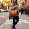 Elina | Elegant Oil Wax Cowhide Tote
