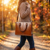 Elina | Elegant Oil Wax Cowhide Tote