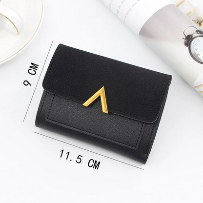 Velvet leather mini wallet | Compact and trendy-Elly Rose