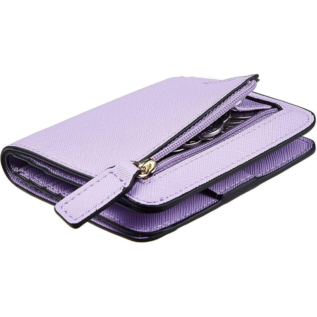 Deluxe leather compact wallet for ladies with RFID blocking - Elvira-Elly Rose