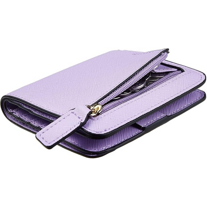 Deluxe leather compact wallet for ladies with RFID blocking - Elvira-Elly Rose