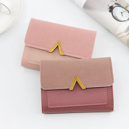 Velvet leather mini wallet | Compact and trendy-Elly Rose