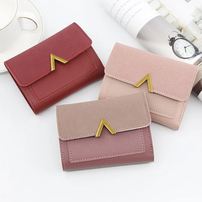 Velvet leather mini wallet | Compact and trendy-Elly Rose
